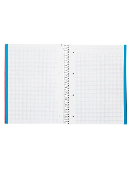 CI | Cuaderno espiral liderpapel a4 micro jolly tapa forrada 140h 75 gr cuadro 5mm 5 bandas4 taladros colores surtidos