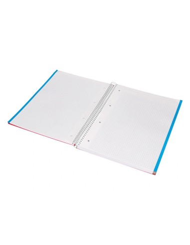 CI | Cuaderno espiral liderpapel a4 micro jolly tapa forrada 140h 75 gr cuadro 5mm 5 bandas4 taladros colores surtidos