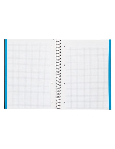 CI | Cuaderno espiral liderpapel a4 micro jolly tapa forrada 140h 75 gr cuadro 5mm 5 bandas 4 taladros color negro