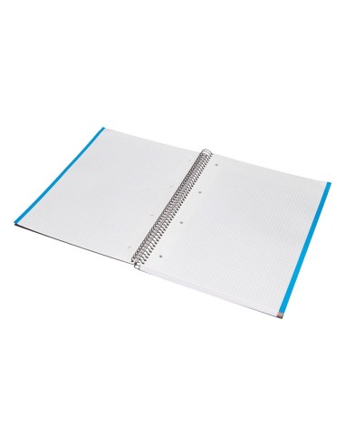 CI | Cuaderno espiral liderpapel a4 micro jolly tapa forrada 140h 75 gr cuadro 5mm 5 bandas 4 taladros color negro