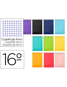 CI | Cuaderno espiral liderpapel bolsillo dieciseiavo...