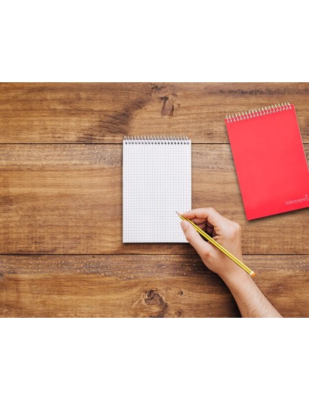 CI | Cuaderno espiral liderpapel bolsillo dieciseiavo apaisado witty tapa dura dura 80h 60 grcuadro 4 mm colores stdos.