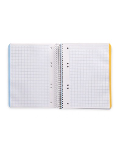 CI | Cuaderno espiral liderpapel a5 micro witty tapa dura 140h 75gr cuadro 5mm 5 bandas 6 taladros colores surtidos