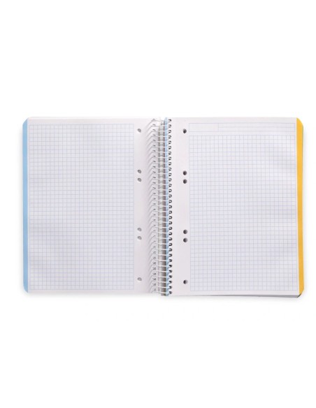 CI | Cuaderno espiral liderpapel a5 micro witty tapa dura 140h 75gr cuadro 5mm 5 bandas 6 taladros colores surtidos