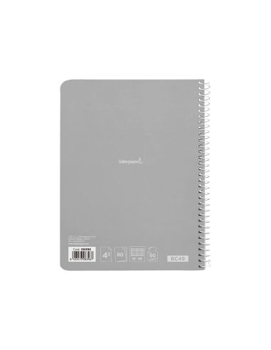 CI | Cuaderno espiral liderpapel cuarto witty tapa dura 80h 75gr rayado nº 46 colores surtidos