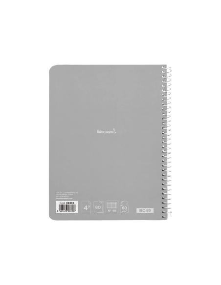CI | Cuaderno espiral liderpapel cuarto witty tapa dura 80h 75gr rayado nº 46 colores surtidos