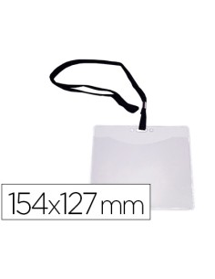 CI | Identificador q-connect con cordon plano negro a6...