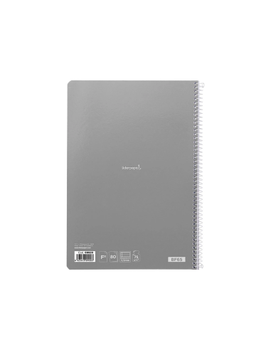 CI | Cuaderno espiral liderpapel folio witty tapa dura 80h 75gr rayado montessori 3,5mm colores surtidos