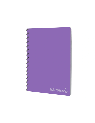 CI | Cuaderno espiral liderpapel folio witty tapa dura 80h 75gr cuadro 4mm con margen color violeta