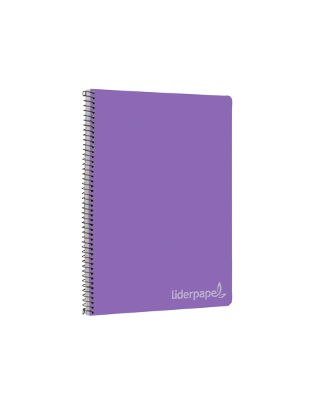 CI | Cuaderno espiral liderpapel folio witty tapa dura 80h 75gr cuadro 4mm con margen color violeta