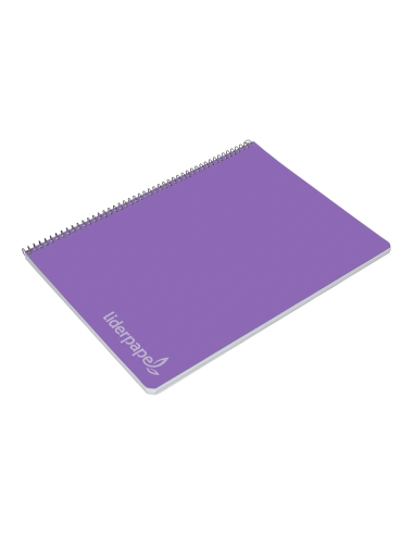 CI | Cuaderno espiral liderpapel folio witty tapa dura 80h 75gr cuadro 4mm con margen color violeta