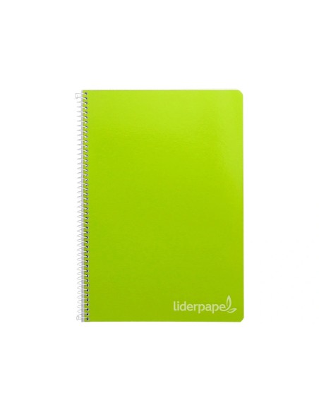 CI | Cuaderno espiral liderpapel folio witty tapa dura 80h 75gr cuadro 4mm con margen color verde