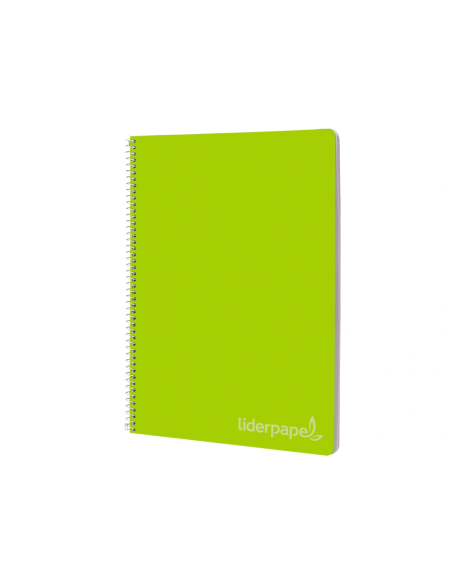 CI | Cuaderno espiral liderpapel folio witty tapa dura 80h 75gr cuadro 4mm con margen color verde
