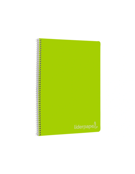 CI | Cuaderno espiral liderpapel folio witty tapa dura 80h 75gr cuadro 4mm con margen color verde