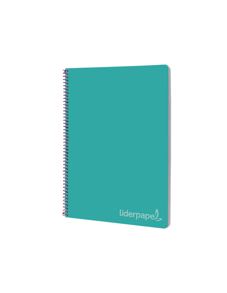 CI | Cuaderno espiral liderpapel folio witty tapa dura 80h 75gr cuadro 4mm con margen color turquesa