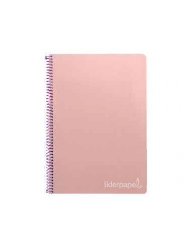 CI | Cuaderno espiral liderpapel folio witty tapa dura 80h 75gr cuadro 4mm con margen color rosa