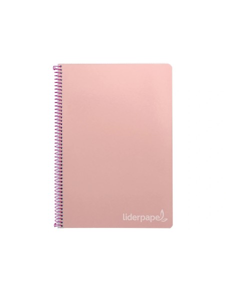 CI | Cuaderno espiral liderpapel folio witty tapa dura 80h 75gr cuadro 4mm con margen color rosa