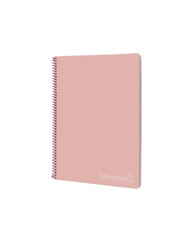 CI | Cuaderno espiral liderpapel folio witty tapa dura 80h 75gr cuadro 4mm con margen color rosa