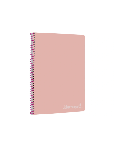 CI | Cuaderno espiral liderpapel folio witty tapa dura 80h 75gr cuadro 4mm con margen color rosa