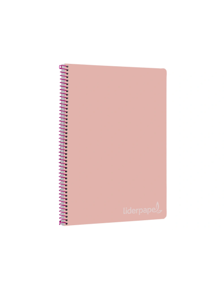 CI | Cuaderno espiral liderpapel folio witty tapa dura 80h 75gr cuadro 4mm con margen color rosa