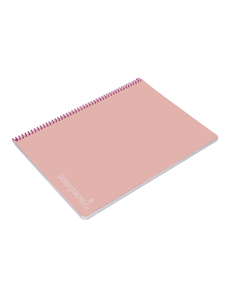 CI | Cuaderno espiral liderpapel folio witty tapa dura 80h 75gr cuadro 4mm con margen color rosa