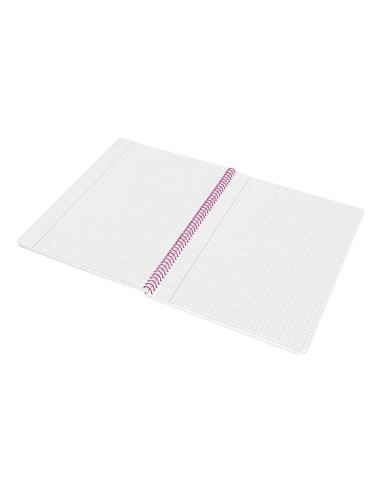 CI | Cuaderno espiral liderpapel folio witty tapa dura 80h 75gr cuadro 4mm con margen color rosa