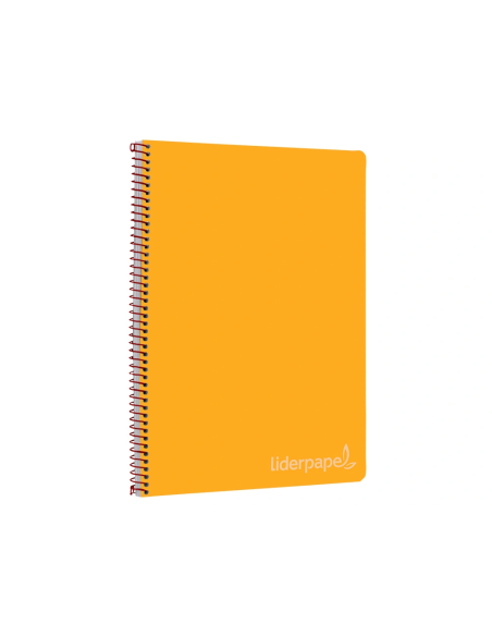 CI | Cuaderno espiral liderpapel folio witty tapa dura 80h 75gr cuadro 4mm con margen color naranja