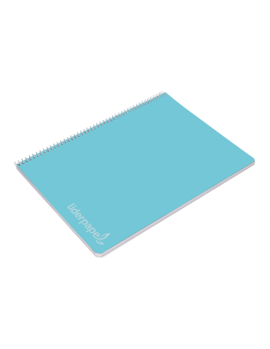 CI | Cuaderno espiral liderpapel folio witty tapa dura 80h 75gr cuadro 4mm con margen color celeste
