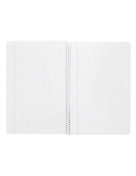 CI | Cuaderno espiral liderpapel folio witty tapa dura 80h 75gr cuadro 4mm con margen color celeste