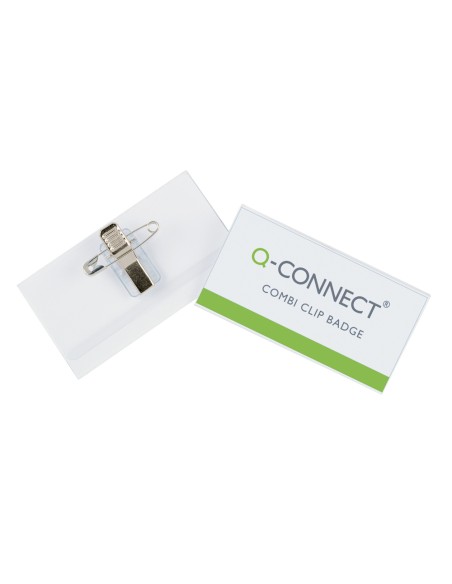 CI | Identificador con pinza e imperdible q-connect kf01567 -54x90 mm.