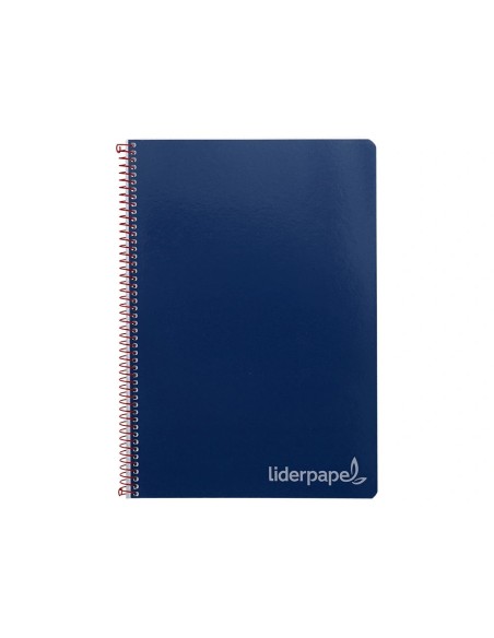 CI | Cuaderno espiral liderpapel folio witty tapa dura 80h 75gr cuadro 4mm con margen color azul marino