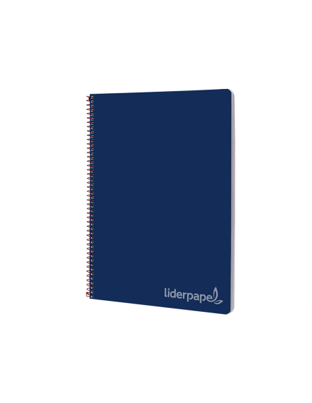 CI | Cuaderno espiral liderpapel folio witty tapa dura 80h 75gr cuadro 4mm con margen color azul marino