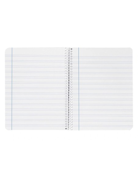 CI | Cuaderno espiral liderpapel cuarto smart tapa blanda 80h 60gr rayado montessori 5mm colores surtidos