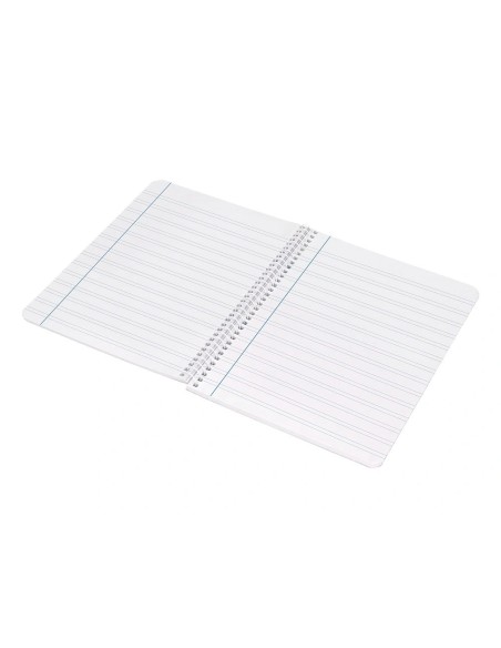 CI | Cuaderno espiral liderpapel cuarto smart tapa blanda 80h 60gr rayado montessori 5mm colores surtidos