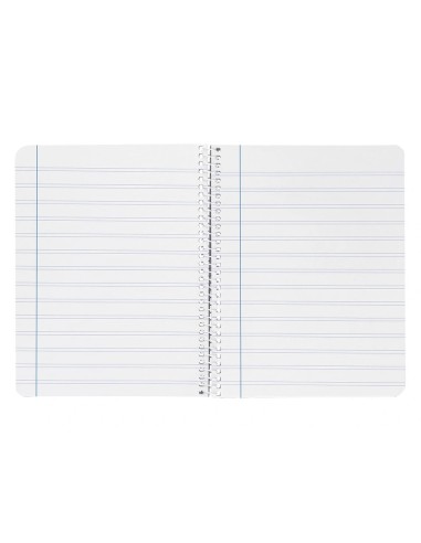 CI | Cuaderno espiral liderpapel cuarto smart tapa blanda 80h 60gr rayado montessori 3,5mm colores surtidos