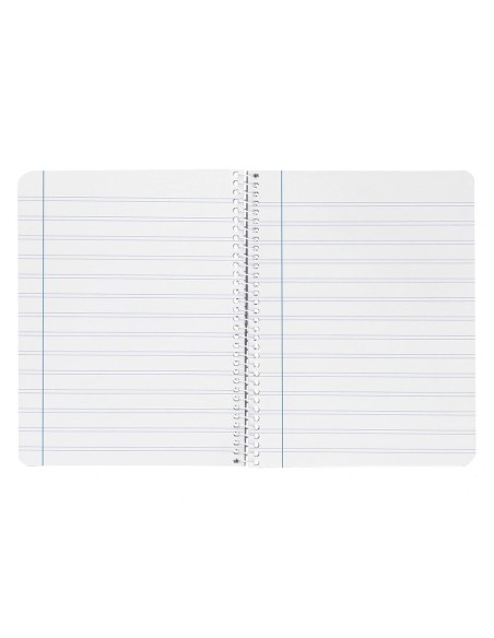 CI | Cuaderno espiral liderpapel cuarto smart tapa blanda 80h 60gr rayado montessori 3,5mm colores surtidos