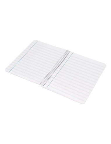 CI | Cuaderno espiral liderpapel cuarto smart tapa blanda 80h 60gr rayado montessori 3,5mm colores surtidos