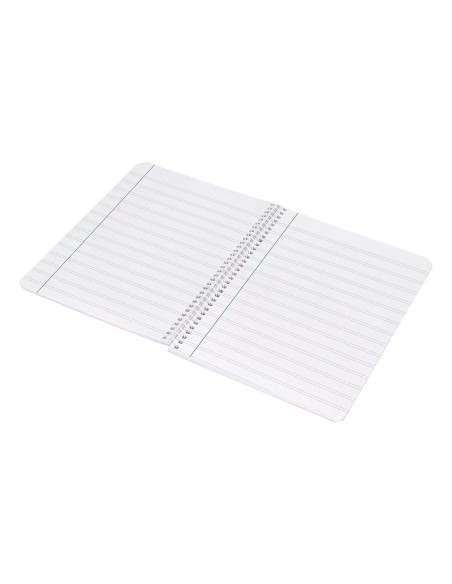 CI | Cuaderno espiral liderpapel cuarto smart tapa blanda 80h 60gr rayado montessori 3,5mm colores surtidos
