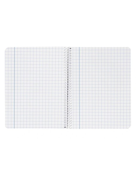 CI | Cuaderno espiral liderpapel cuarto smart tapa blanda 80h 60gr cuadro 8mm con margen colores surtidos