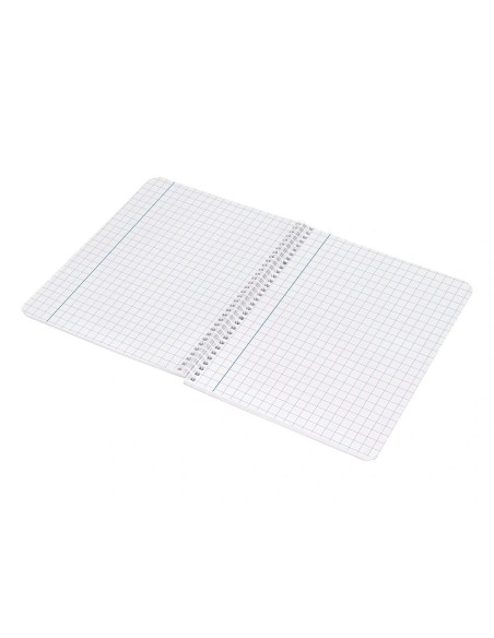 CI | Cuaderno espiral liderpapel cuarto smart tapa blanda 80h 60gr cuadro 8mm con margen colores surtidos