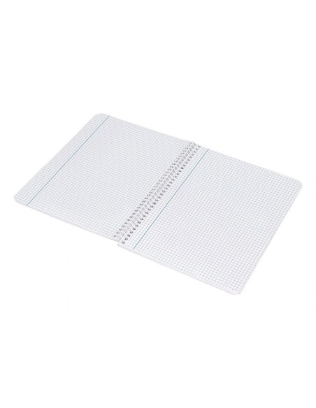 CI | Cuaderno espiral liderpapel cuarto smart tapa blanda 40h 60gr cuadro 4mm con margen colores surtidos