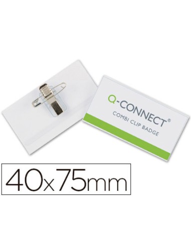 CI | Identificador q-connect con pinza e imperdible kf17457 40x75 mm