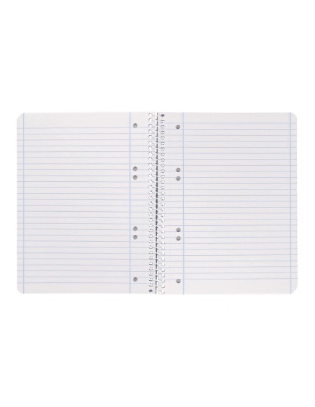 CI | Cuaderno espiral liderpapel a5 micro smart tapa blanda 80h60gr horizontal 7mm doble margen 4 taladros colores