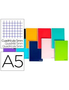 CI | Cuaderno espiral liderpapel a5 micro smart tapa...
