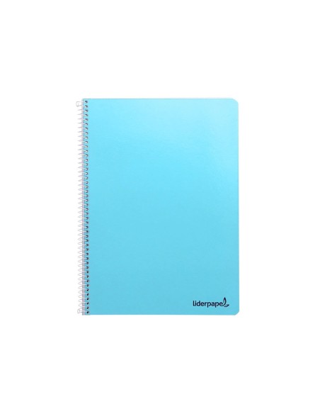 CI | Cuaderno espiral liderpapel a4 micro smart tapa blanda 80h60gr horizontal 7mm doble margen 4 taladros colores