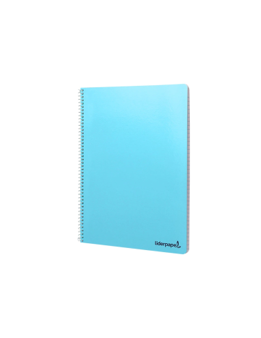 CI | Cuaderno espiral liderpapel a4 micro smart tapa blanda 80h60gr horizontal 7mm doble margen 4 taladros colores