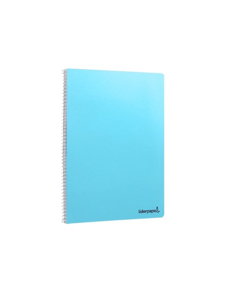 CI | Cuaderno espiral liderpapel a4 micro smart tapa blanda 80h60gr horizontal 7mm doble margen 4 taladros colores