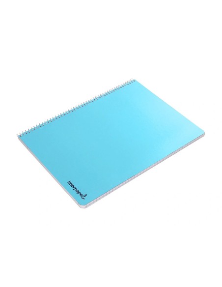 CI | Cuaderno espiral liderpapel a4 micro smart tapa blanda 80h60gr horizontal 7mm doble margen 4 taladros colores