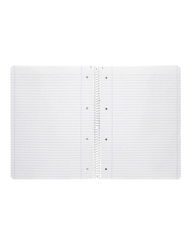 CI | Cuaderno espiral liderpapel a4 micro smart tapa blanda 80h60gr horizontal 7mm doble margen 4 taladros colores