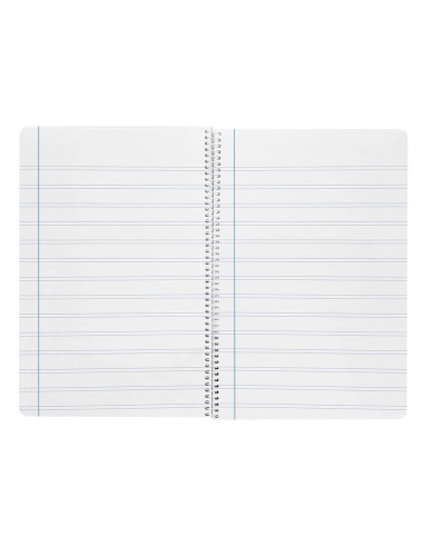 CI | Cuaderno espiral liderpapel folio smart tapa blanda 80h 60gr rayado montessori 3,5mm con margen colores surtidos